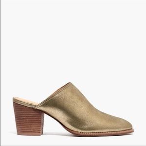 Madewell Gold Harper Mule Size 8 LIKE NEW